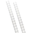 Plastik-Binderücken, 12 mm, für 95 Blatt, weiß, 100 Stück