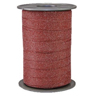 Ringelband - 10 mm x 100 m, Glitter rot