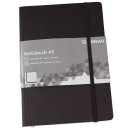 Notizbuch - A5, kariert, 192 Seiten, schwarz