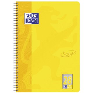 Collegeblock Touch Lin.28 - A4, 80 Blatt, 90 g/qm, 4-fach Lochung, sonnengelb