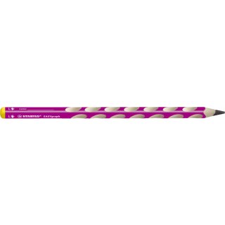 Ergonomischer Dreikant-Bleistift EASYgraph - B, pink, Links