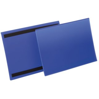 Kennzeichnungstasche-magnetisch,A4 quer,PP,dokumentenecht,dunkelblau,50 Stk