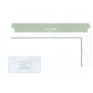 Briefumschlag Envirelope,DIN lang,haftklebend,75 g/qm,mit Fenster,1.000 Stk
