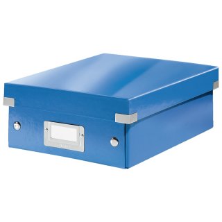 Leitz Archivbox WOW Click & Store - A5, mit Trennwänden, blau