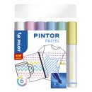 Kreativmarker Pintor Pastel - M, 6 Stück sortiert