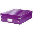 Leitz Archivbox WOW Click & Store - A4, mit Trennwänden, violett
