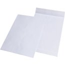 Faltentaschen C4, ohne Fenster, mit 20 mm-Falte, 120 g/qm, weiß, 100 Stück