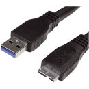 USB Kabel für Smartphones/Tablets - USB 3.0 A auf USB Micro B - 1m schwarz