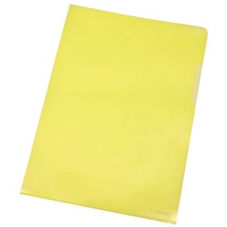 Sichthülle - A4, 0,12 mm, genarbt, 10 Stück, gelb