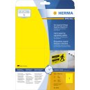 Herma 8032 Signal-Schilder strapazierfähig A4 105x148 mm gelb stark haftend Folie matt wetterfest 100 St.