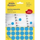 Avery Zweckform® 3375 Markierungspunkte, 18 mm, 22 Blatt/1.056 Etiketten, blau