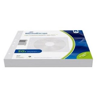 CD/DVD Fleecesleeves White (50) MediaRange Leerhüllen