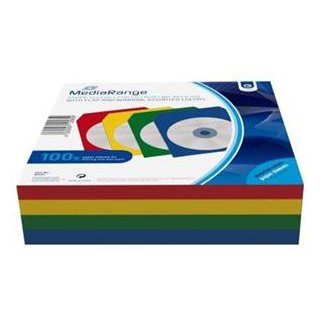 CD/DVD Papersleeves Color(100) MediaRange Leerhüllen, Kapazität: LEER
