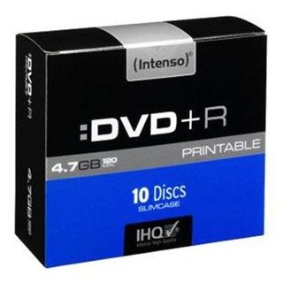 DVD+R 4,7GB 16x SC (10) Print INTENSO 4811652, Kapazität: 4,7GB