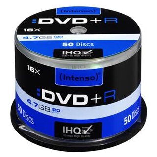 DVD+R 4,7GB 16x SP (50) INTENSO 4111155, Kapazität: 4,7GB