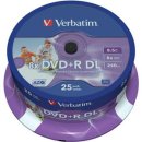 DVD+R DL 8,5GB 8x IW(25) Verbatim DVD DL Cake, Kapazität: 8,5GB