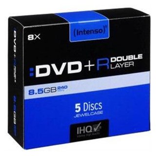 DVD+R DL 8,5GB 8x JC (5) INTENSO 4311245, Kapazität: 8,5GB
