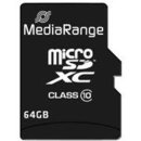 mSDXC 64GB Class10 + Adapter MediaRange Speicherkarte, Kapazität: 64GB