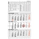 AlphaEdition 3-Monats-Wandkalender - 30 x 48,7 cm, grau/weiß