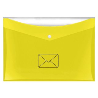Dokumententasche "Post" - A4, PP, glänzend, gelb, 0,2 mm