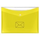 Dokumententasche "Post" - A4, PP, glänzend, gelb, 0,2 mm