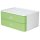 SMART-BOX ALLISON Schubladenbox - stapelbar, 2 Laden, wei&szlig;/hellgr&uuml;n