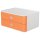 SMART-BOX ALLISON Schubladenbox - stapelbar, 2 Laden, wei&szlig;/apricot orange