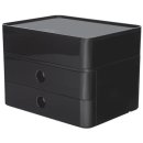 SMART-BOX PLUS ALLISON Schubladenbox mit Utensilienbox-stapelbar,2 Laden,schwarz