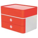 SMART-BOX PLUS ALLISON Schubladen/-Utensilienbox- stapelbar, 2 Laden, weiß/rot