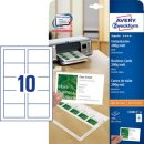 Avery Zweckform® C32011-500 Superior Visitenkarten, 85 x 54 mm, einseitig beschichtet - matt, 500 Blatt/5.000 Stück