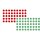 Moderationsklebepunkt, Kreis, 19 mm, rot und gr&uuml;n, 500 St&uuml;ck je Farbe