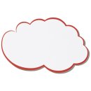 Moderationskarte, Wolke, 420 x 250 mm, weiß mit rotem Rand, 20 Stück