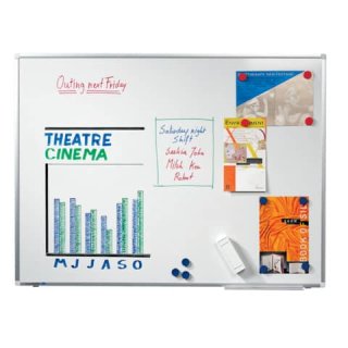 Whiteboardtafel Premium Plus - 200 x 100 cm, weiß, magnethaftend, Wandmontage