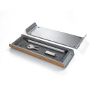 Stifteschale smartstyle - 24 x 2,25 x 7,5 cm, metallic-wood