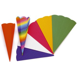Bastelschultüte 3D-Colorwellpappe 68 cm