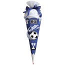 Schultüte Bastelset Soccer - sechseckig, blau, 68 cm