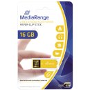 MediaRange USB Nano-Speicherstick CLIP-ON - gelb, 16GB