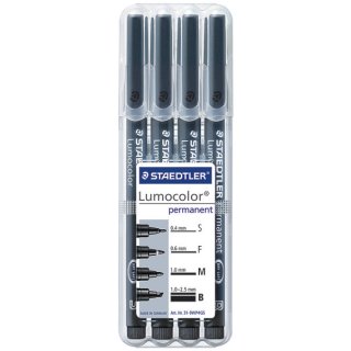 Feinschreiber Lumocolor® pen set Universalstift, STAEDTLER Box mit 4 Stiften