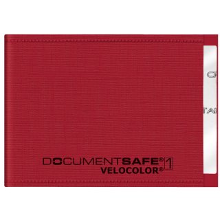 Ausweishülle Document Safe® VELOCOLOR® - 90 x 63 mm, PP, rot
