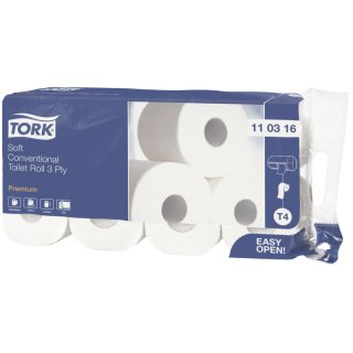 Toilettenpapier Soft 3lagig TORK 110316 8x250BL