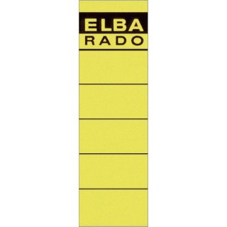 Elba Ordnerrückenschilder - kurz/breit, gelb, 10 Stück