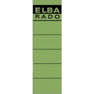 Elba Ordnerrückenschilder - kurz/breit, grün, 10 Stück