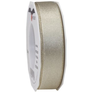 Zierband Glitter - 25 mm x 20 m, Satin, gold