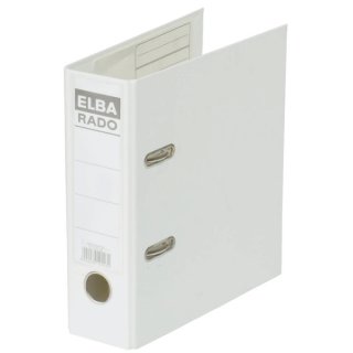 Elba Ordner rado plast, PVC/PVC, DIN A5 hoch, 215 x 230 mm, 75 mm, weiß