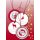 Geschenkanh&auml;nger Weihnachten - 3D, &Oslash; 5 cm, 4 St&uuml;ck, rot silber