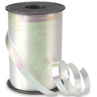 Ringelband Irisee - 10 mm x 200 m, weiß