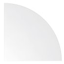 Verkettungswinkel Viertelkreis für 4-Fuß-Schreibtisch - 80 x 80 cm, Weiß
