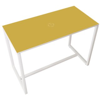 Stehtisch EasyDesk - 150 x 110 x 75 cm, weiß/gelb
