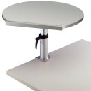 Ergonomisches Tischpult, Tragkraft 30 kg, Platte aus meleminharzbeschichtet grau