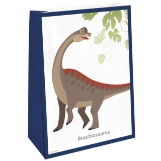 Partytüte Dinosaurier - 8 Stück mit Sticker